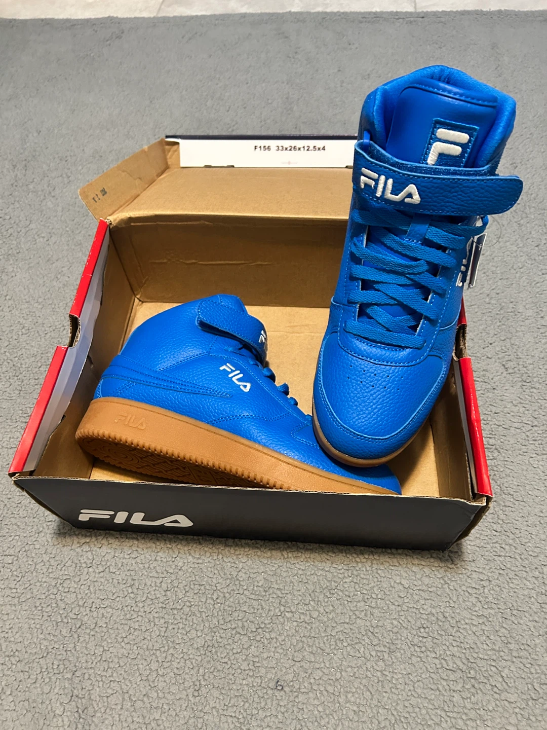 Fila A-High Gum Blue High Top Sneakers - Men's Size 8