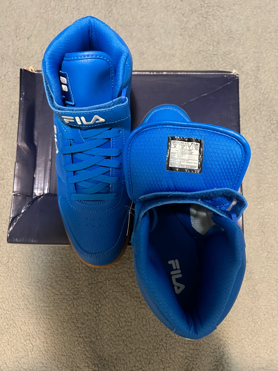 Fila A-High Gum Blue High Top Sneakers - Men's Size 8 - photo 2