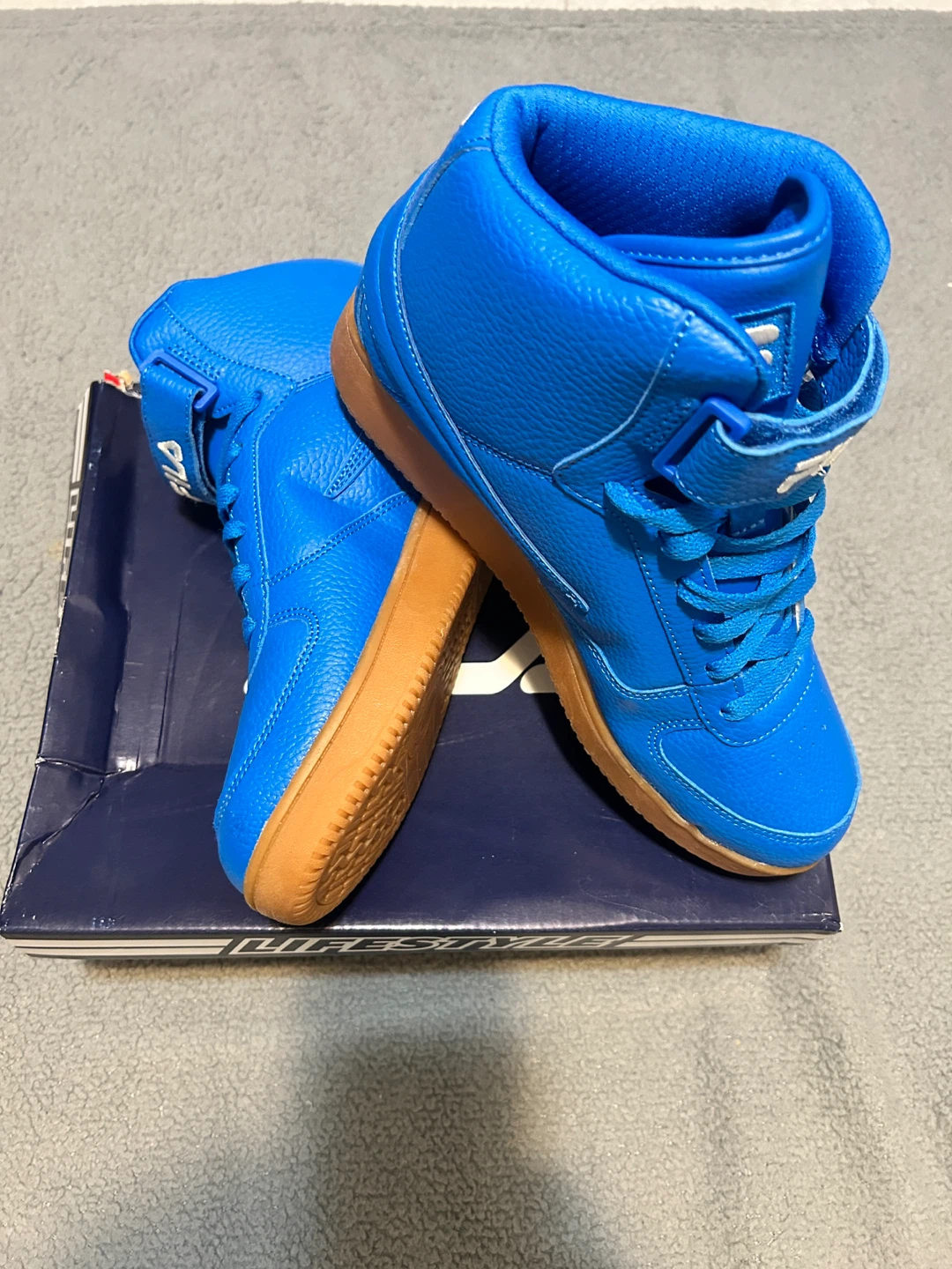 Fila A-High Gum Blue High Top Sneakers - Men's Size 8 - photo 3