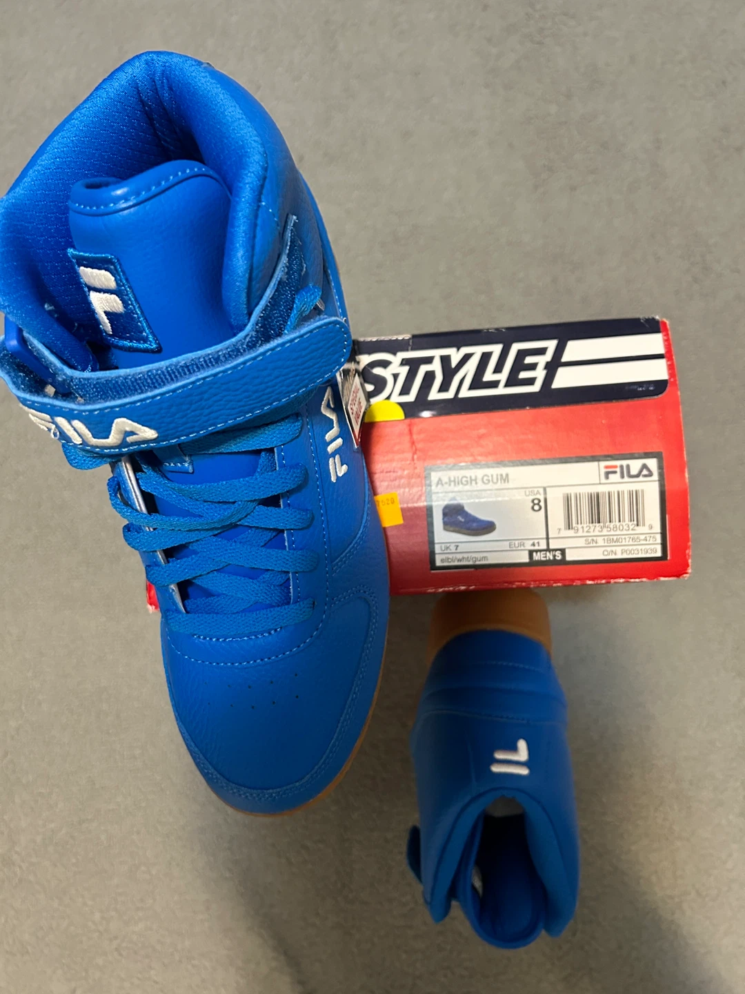 Fila A-High Gum Blue High Top Sneakers - Men's Size 8 - photo 4