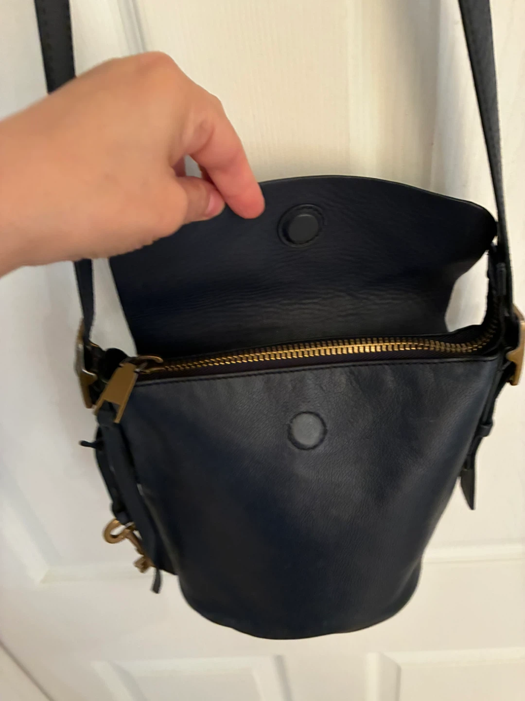 Fossil Dark Navy Leather Crossbody Bag - photo 2
