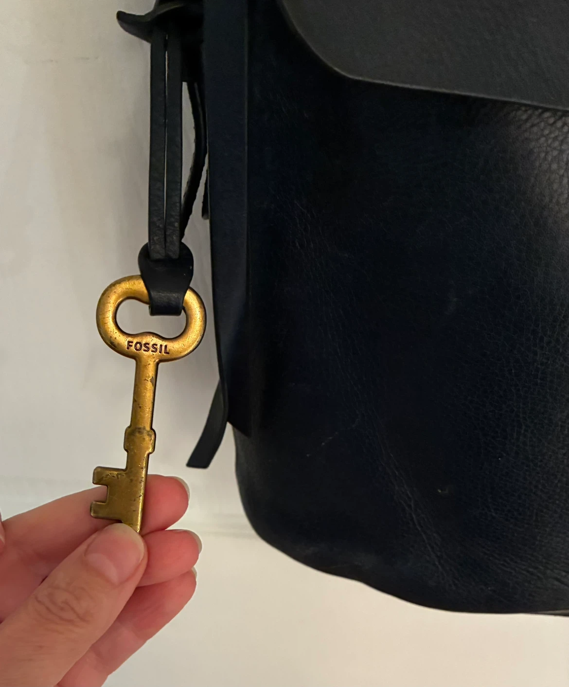Fossil Dark Navy Leather Crossbody Bag - photo 3