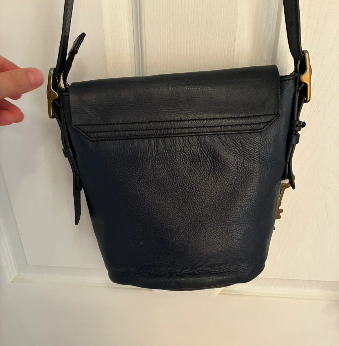 Fossil Dark Navy Leather Crossbody Bag - photo 5
