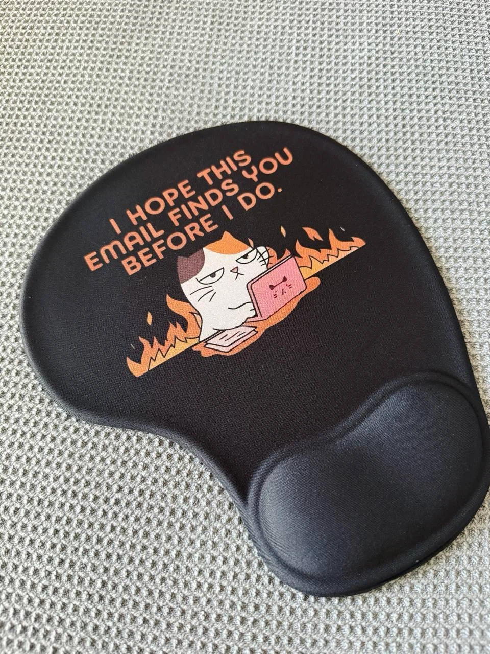 Funny Cat Mouse Pad with Wrist Rest