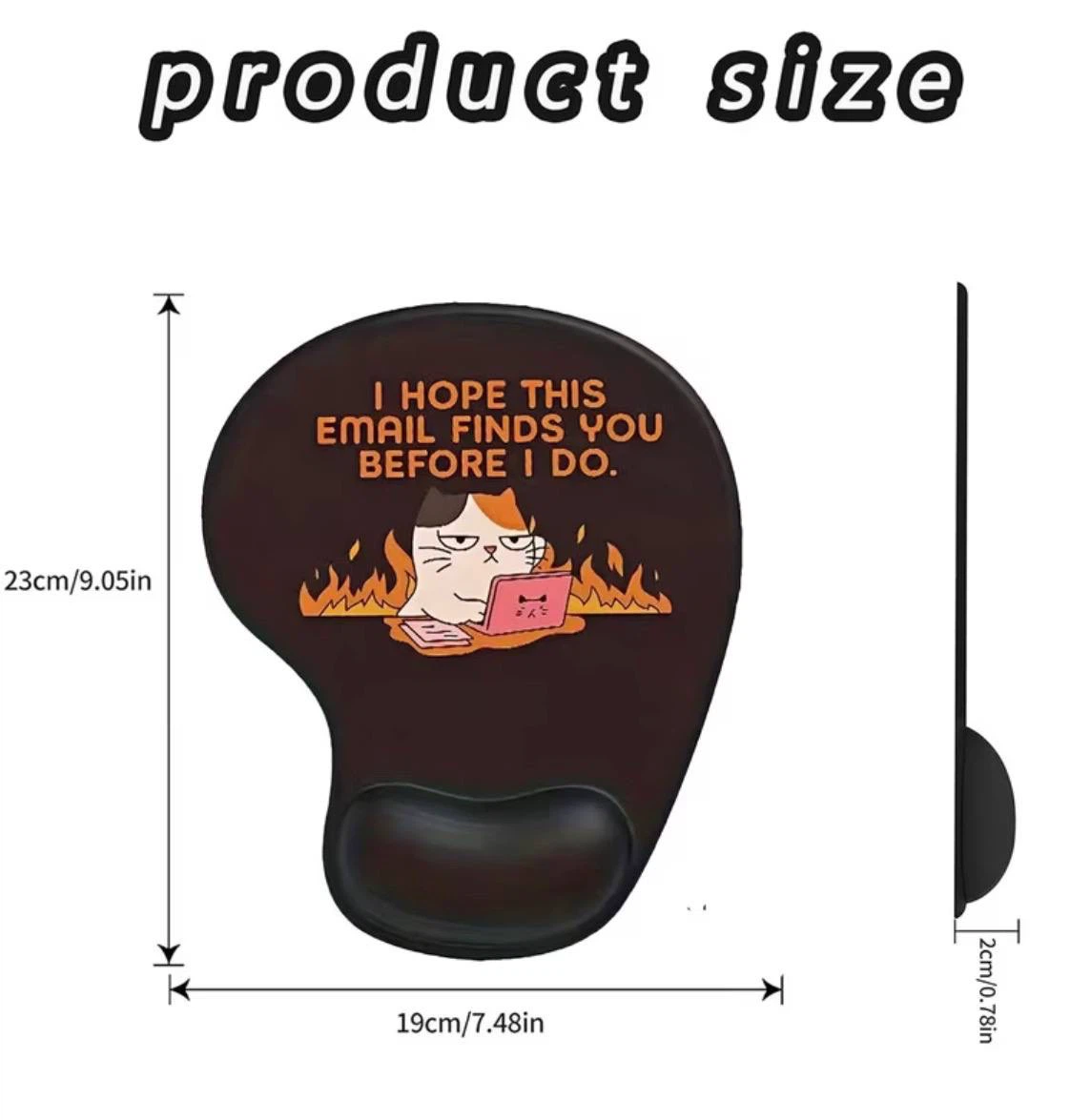 Funny Cat Mouse Pad with Wrist Rest - photo 3