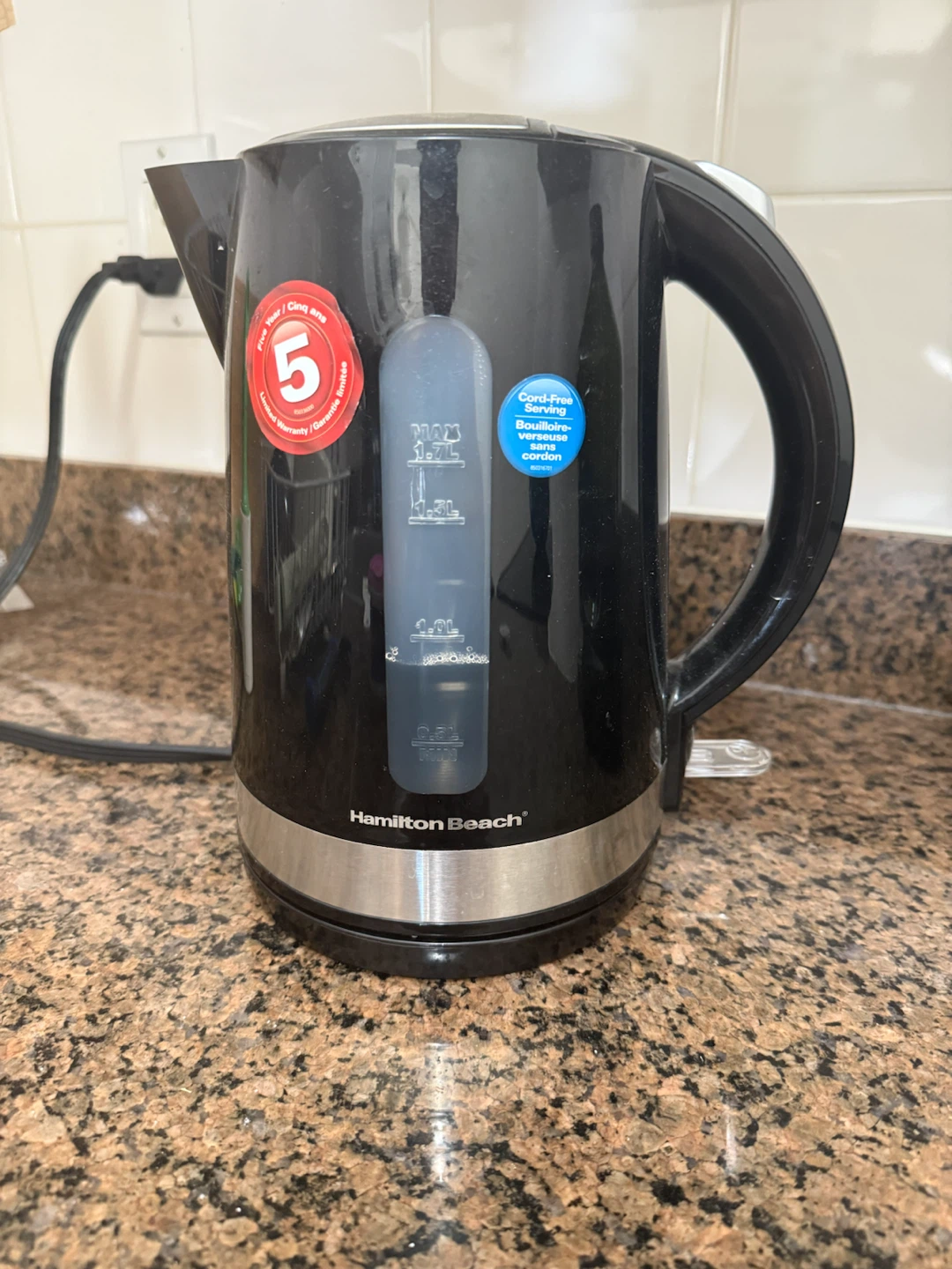 Hamilton Beach Cord-Free Electric Kettle 1.7L