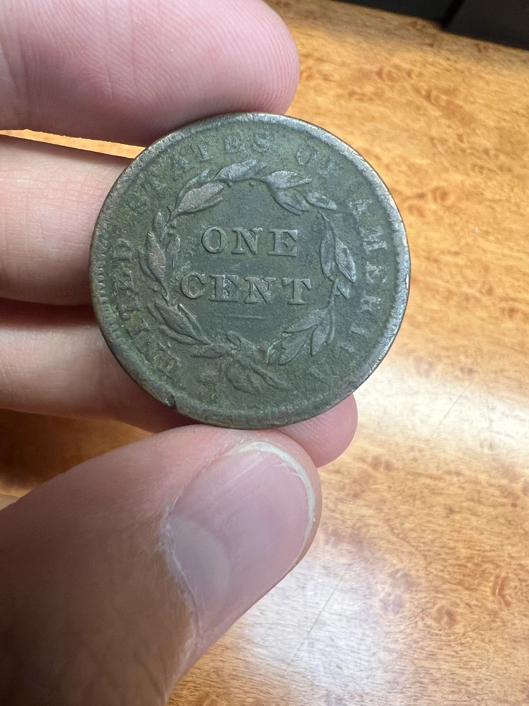 1839 large cent N-3 Vf-30 details - photo 2