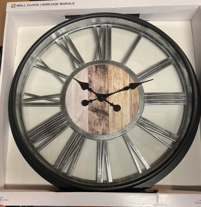 KG Wall Clock with Roman Numerals