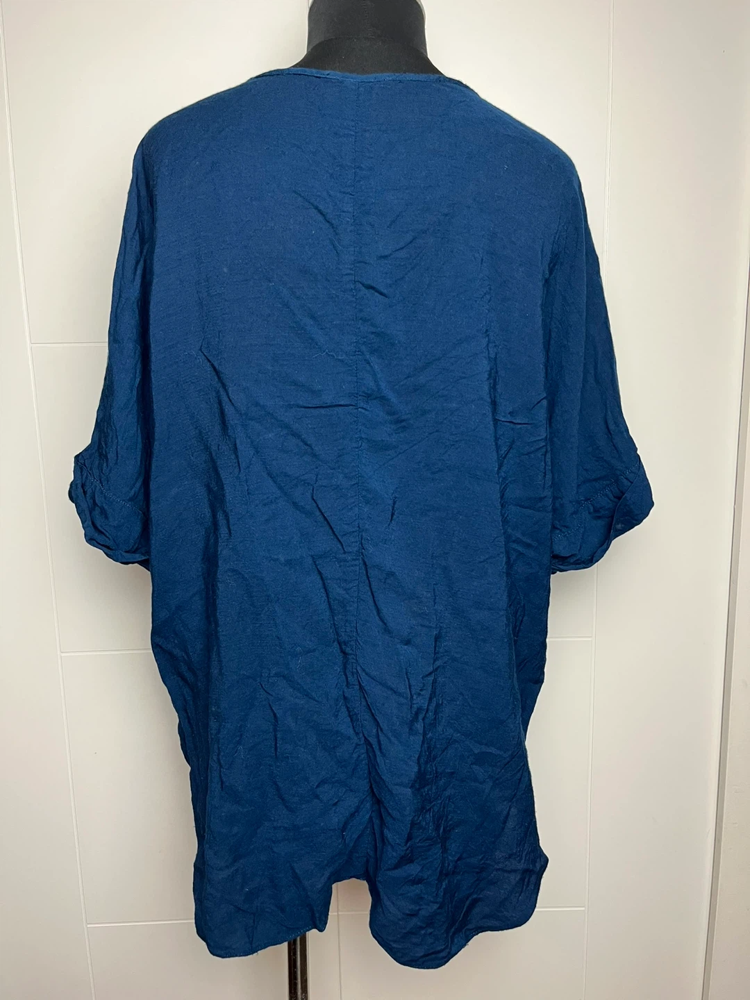 Topshop Blue Linen Blend V-Neck Tunic Top - photo 2