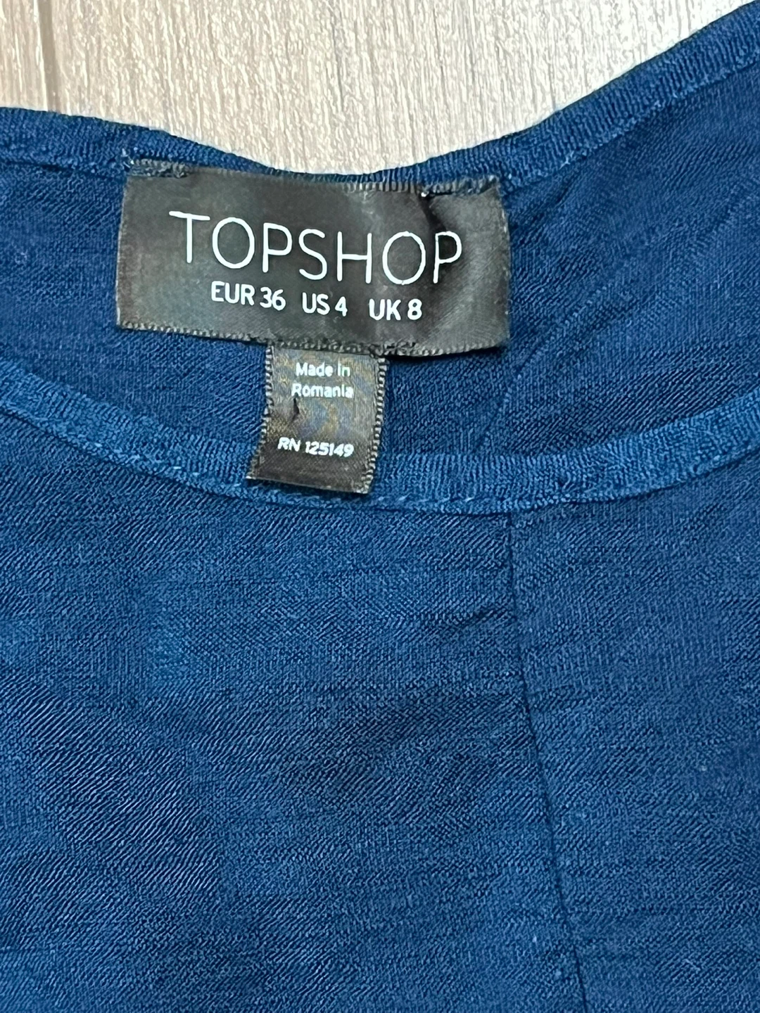 Topshop Blue Linen Blend V-Neck Tunic Top - photo 3