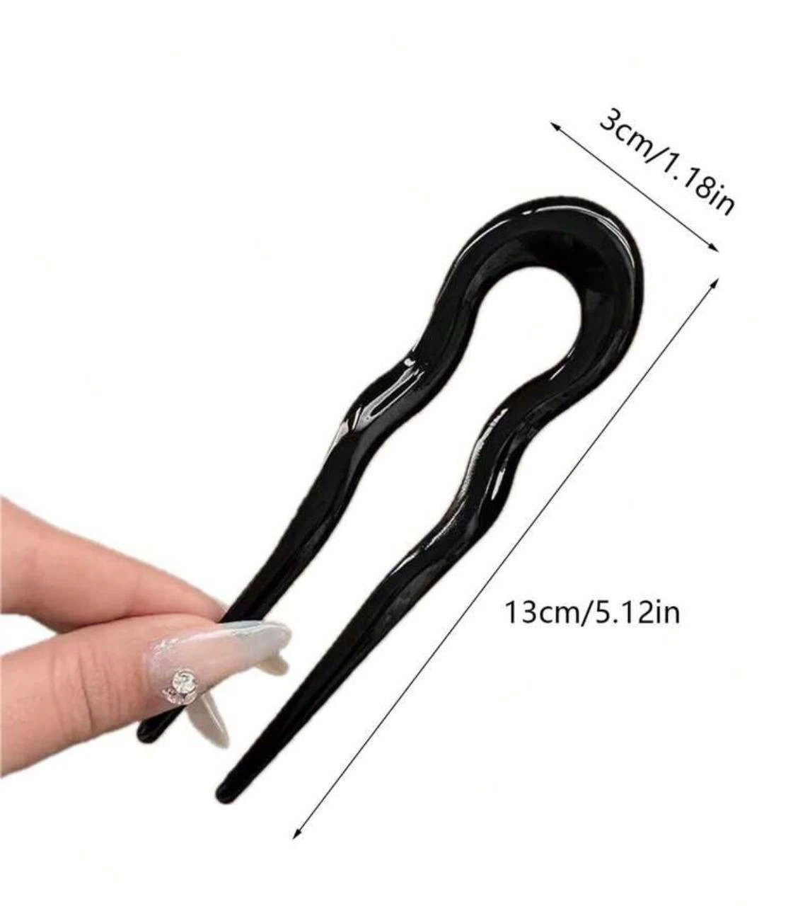 U-shaped hair stick bun pin — set of 4 - photo 5