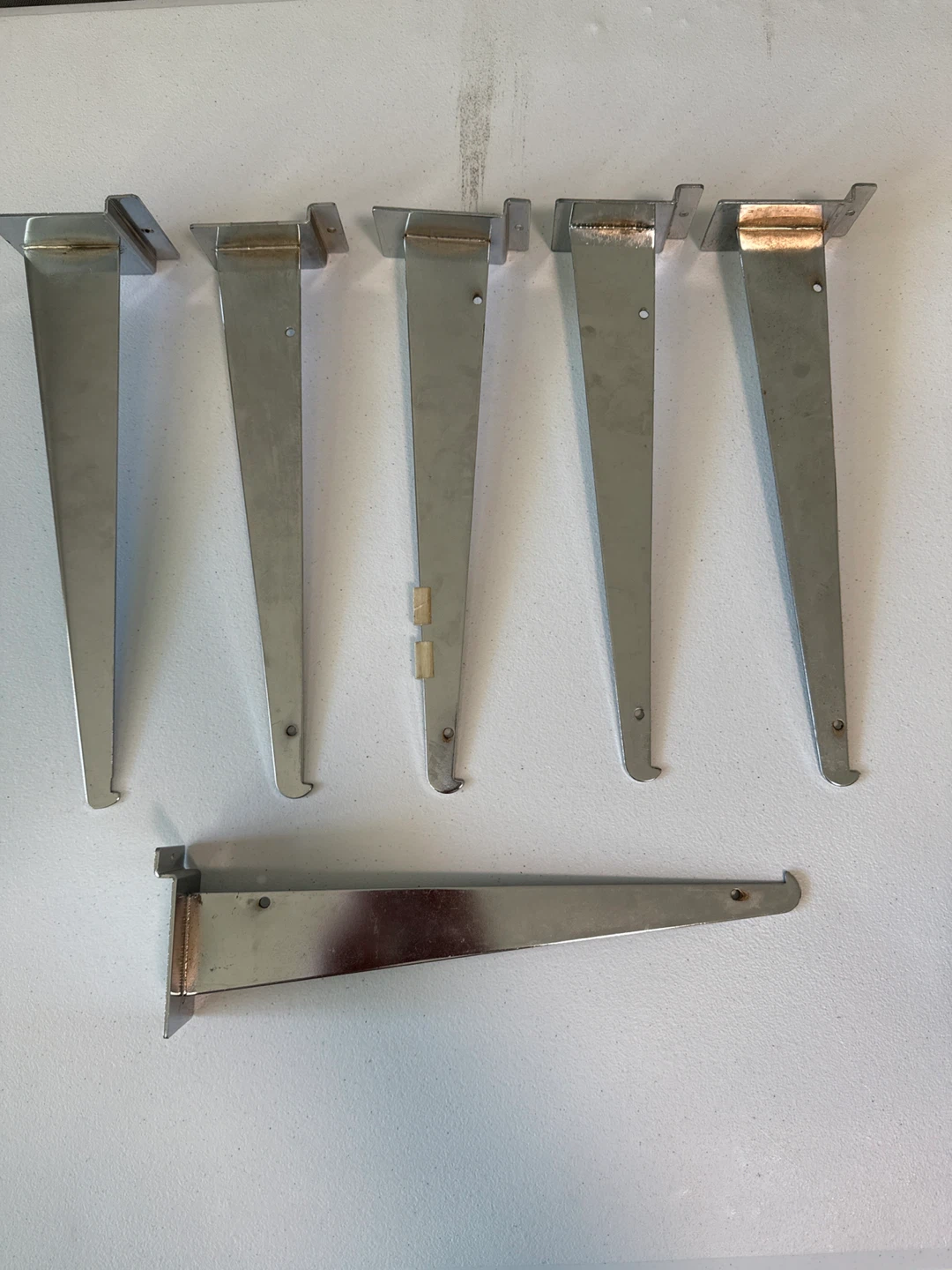 Set of 6 Metal Shelf Brackets