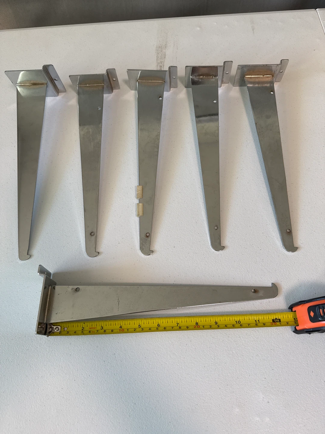 Set of 6 Metal Shelf Brackets - photo 3