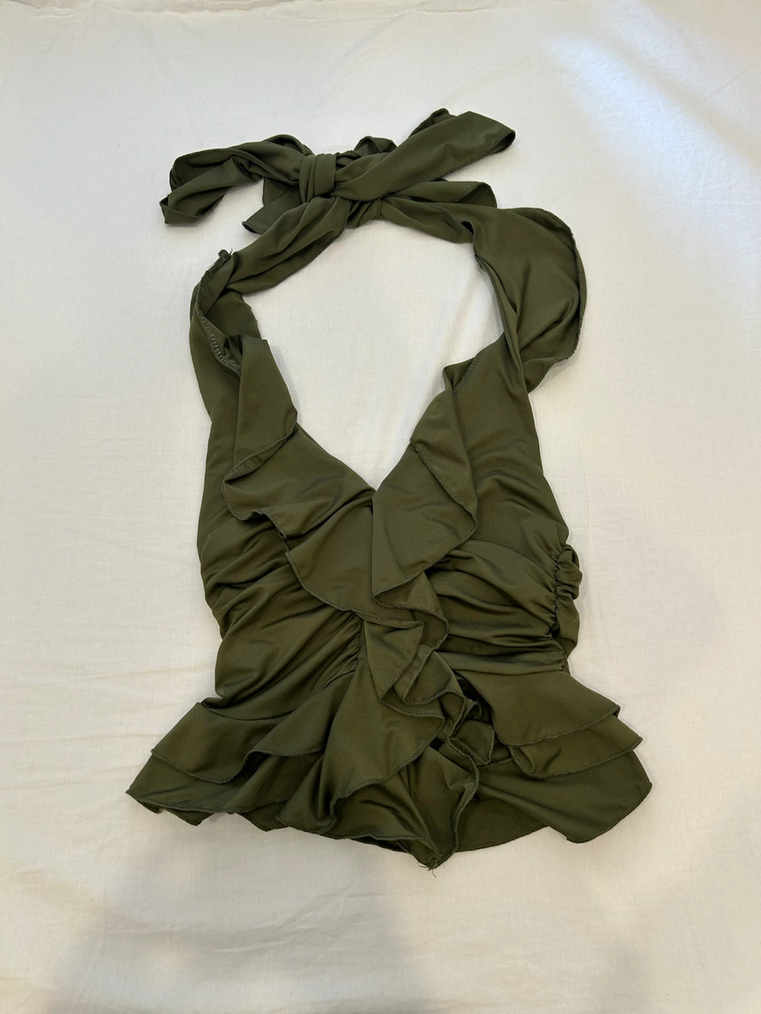 Green halter top