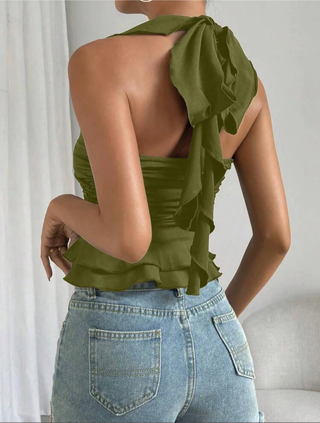 Green halter top - photo 2