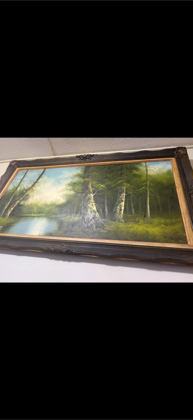 Framed Landscape Oil Painting