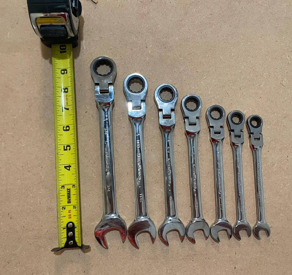 Maximum GearWrench 7-Piece FlexHead Ratcheting Wrench Set - photo 2