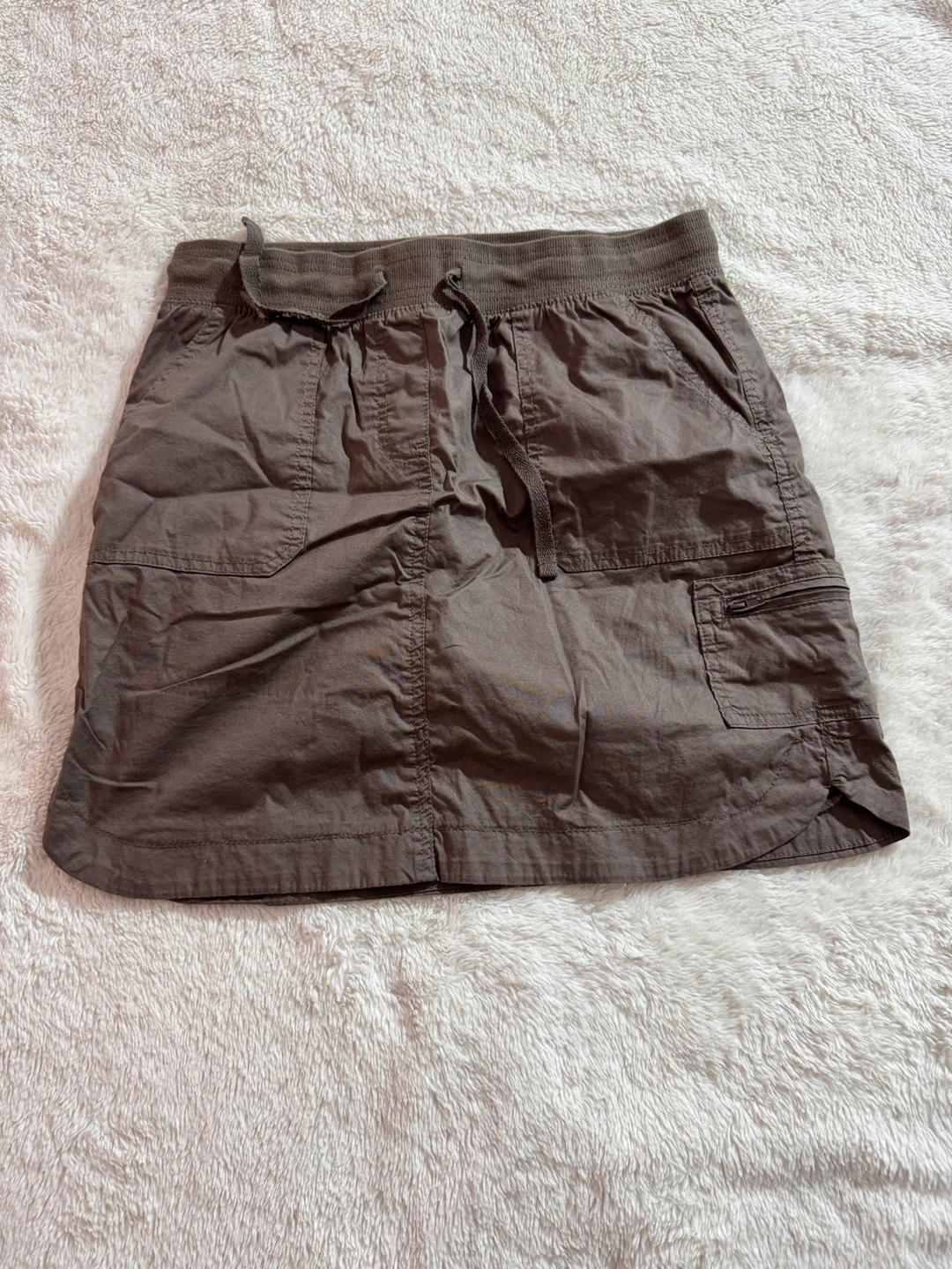 Brown Cargo Skirt
