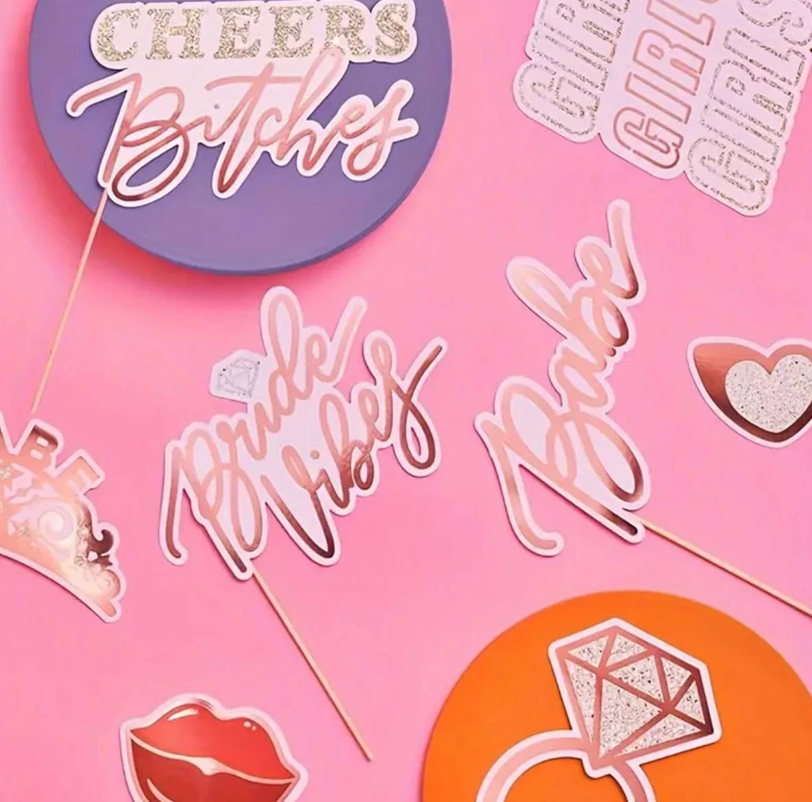 24 Piece Bachelorette Party Photo Booth Props - photo 3