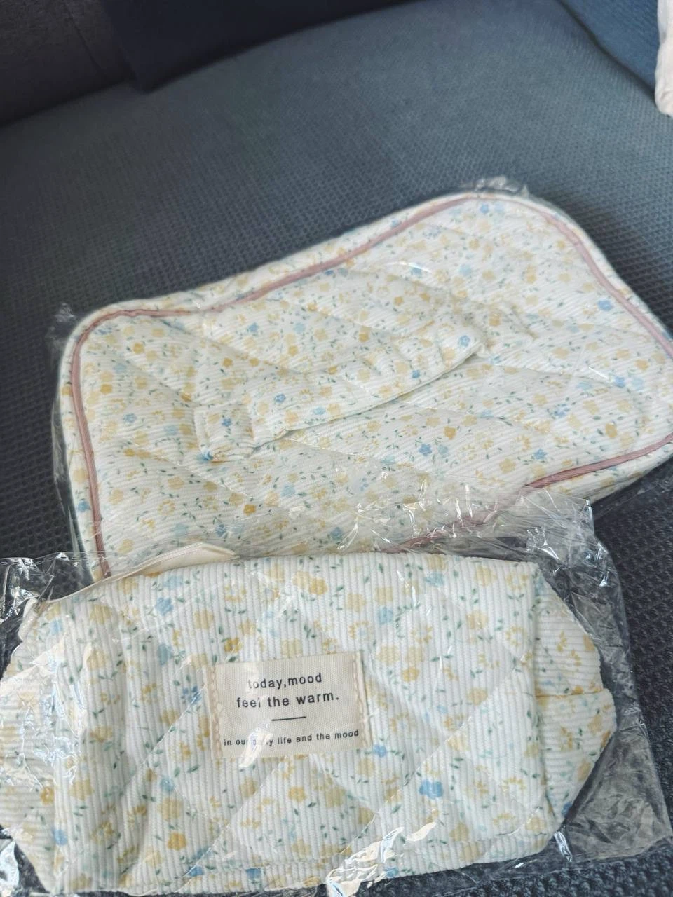 Floral Quilted Makeup Bag Set (Large + Small) - photo 5