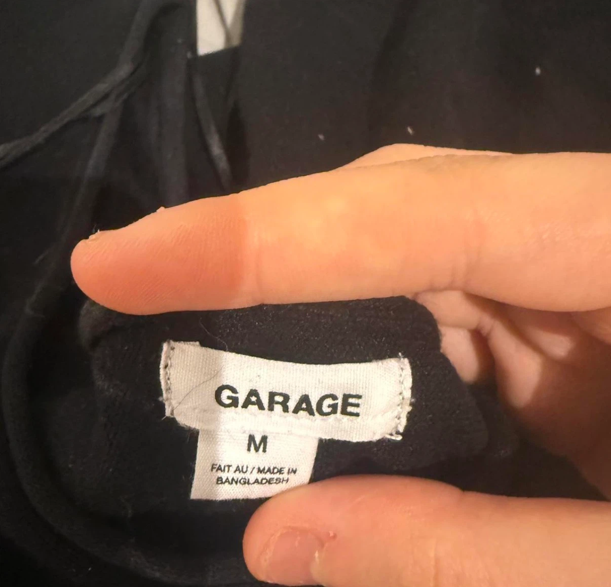 GARAGE Black Off-Shoulder Top Cinched at Waist - Size M - photo 2