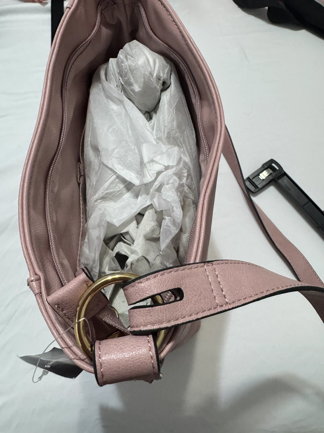 Pink Faux Leather Crossbody Bag - photo 2