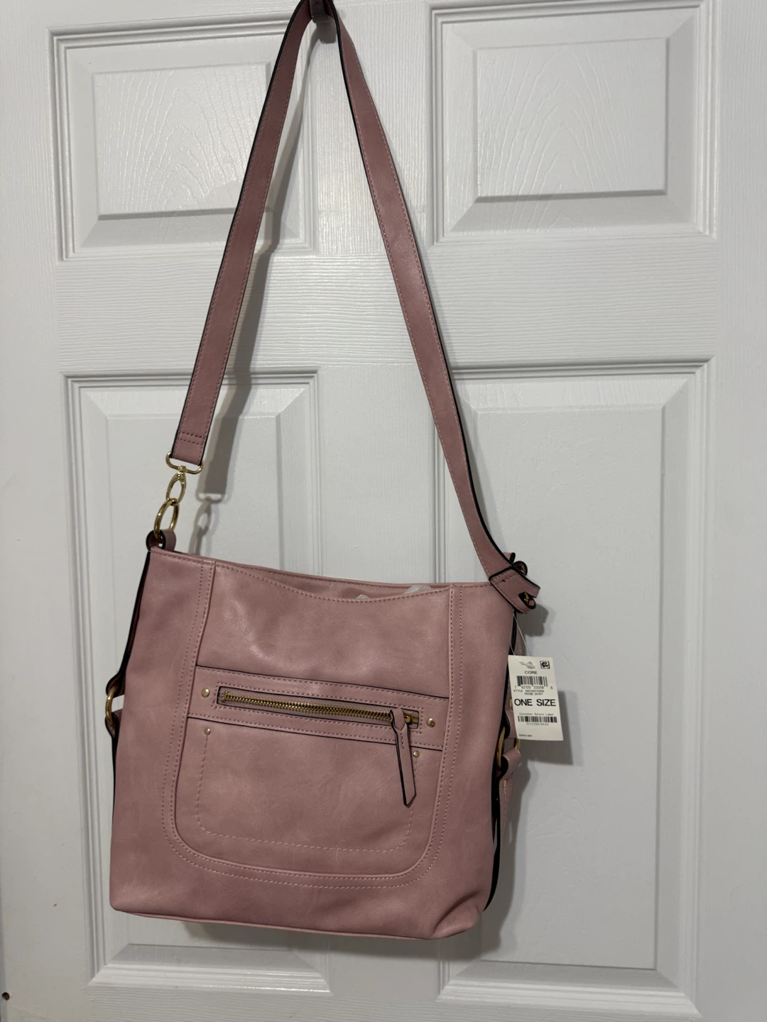 Pink Faux Leather Crossbody Bag - photo 3