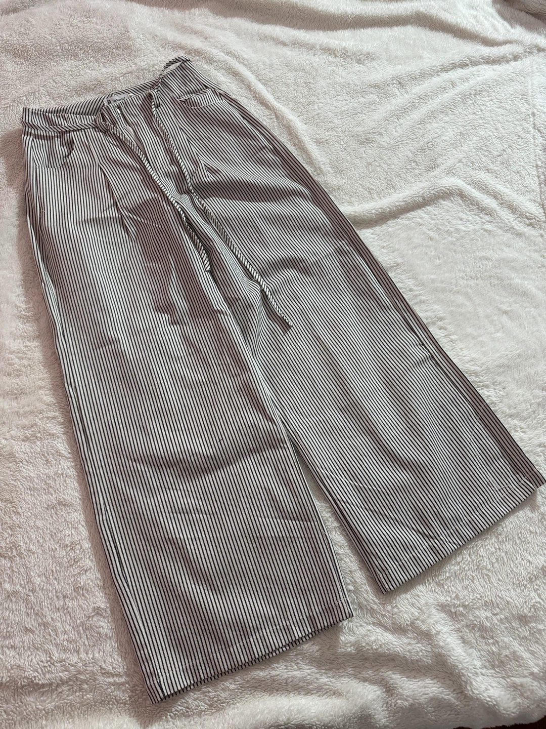 Striped Wide-Leg Pants