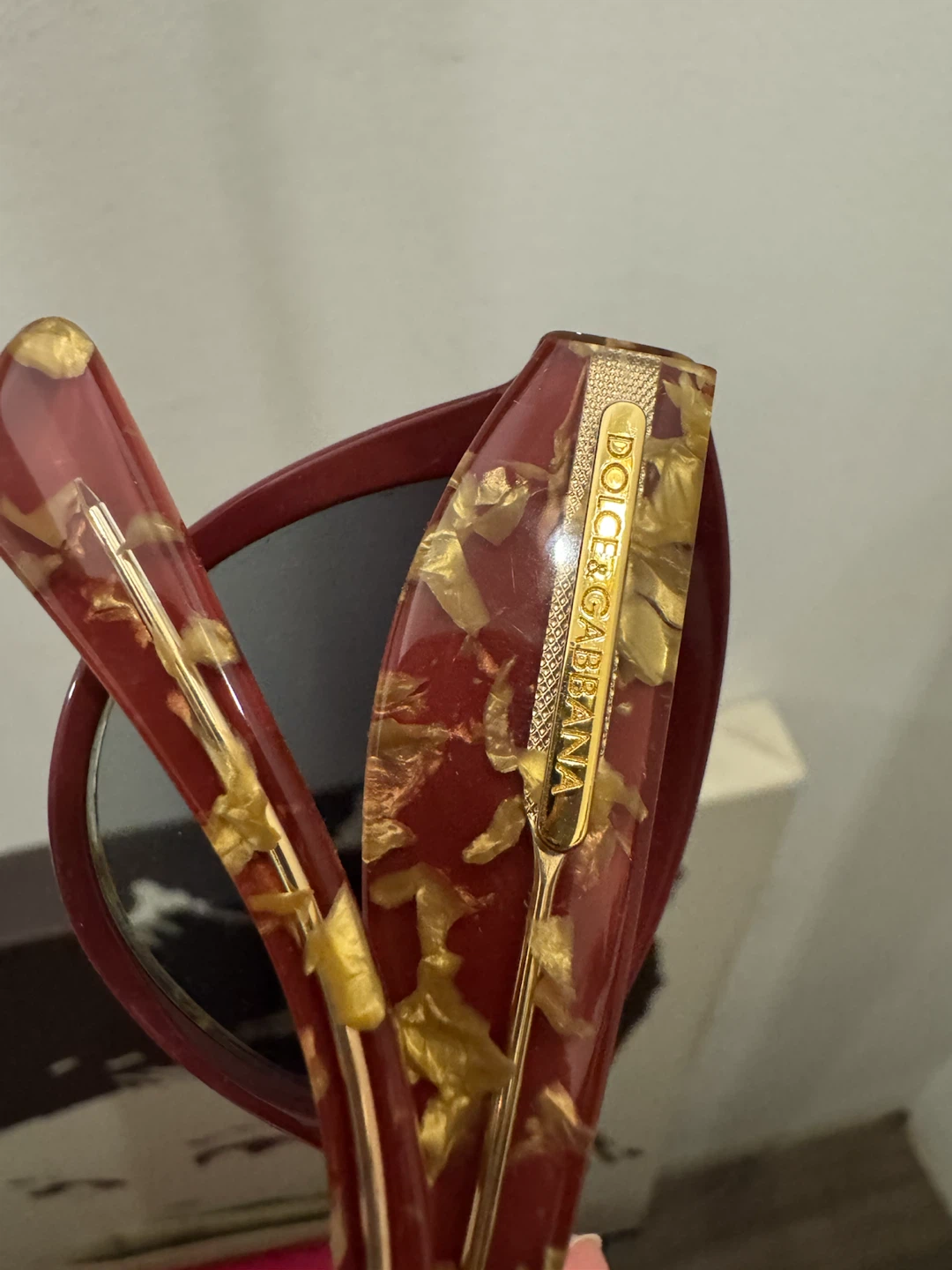 Kids Dolce & Gabbana Sunglasses - Red Gold Leaf Frame - photo 2