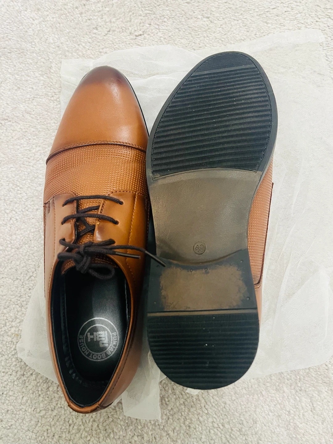 Men's Brown Dress Shoes size 40 - photo 2