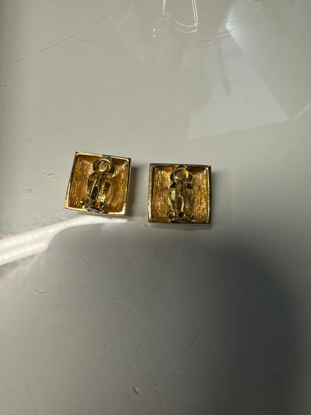Givenchy Gold Tone Square Clip-On Earrings - photo 2