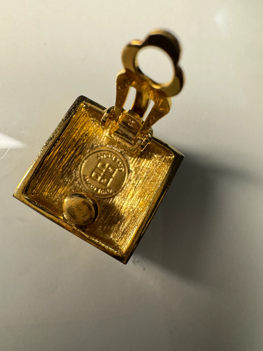 Givenchy Gold Tone Square Clip-On Earrings - photo 3