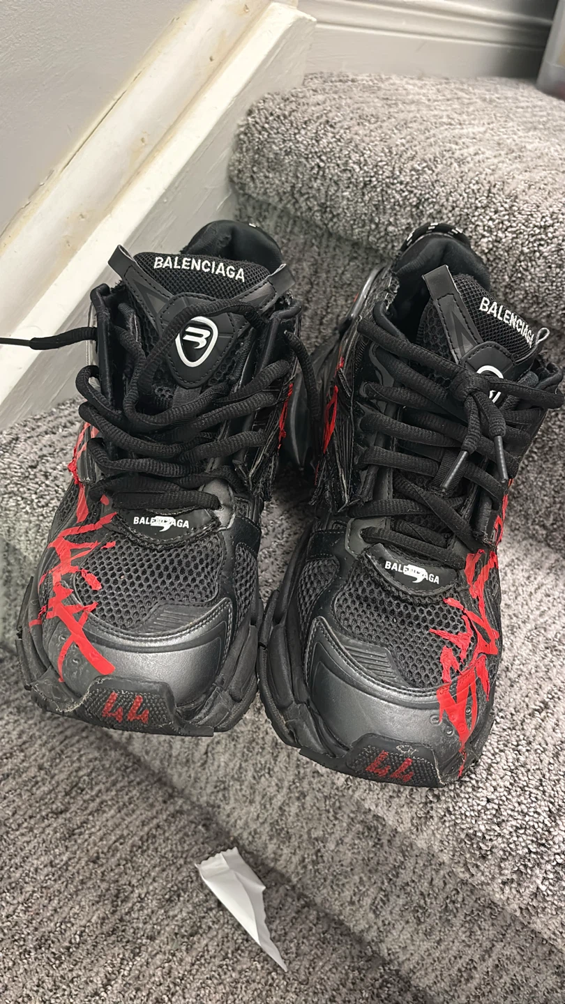 Balenciaga Runner Sneakers Black Red Men's US 11 - photo 2