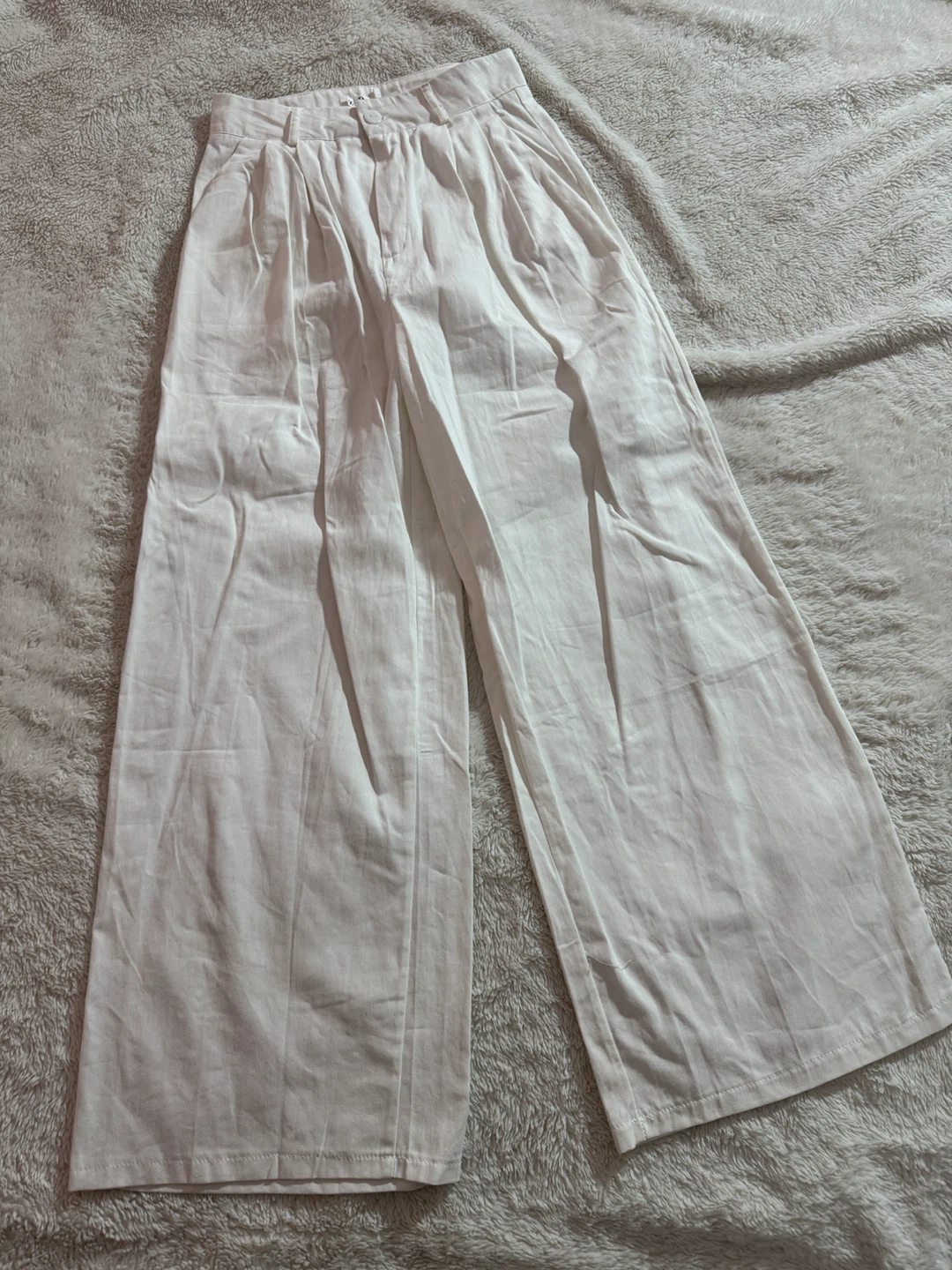 White Wide Leg Pants