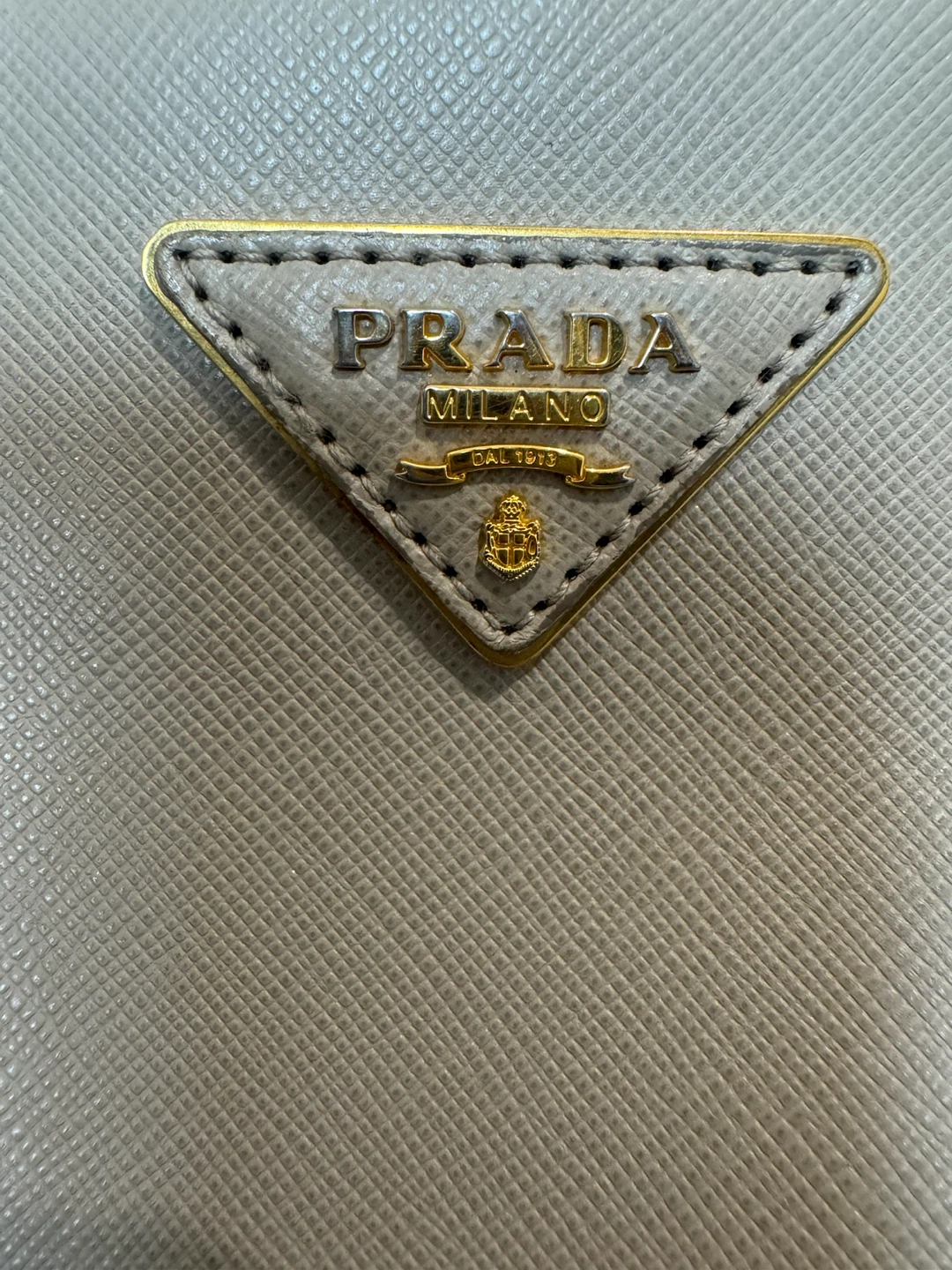 Prada Grey Leather Top Handle Bag - photo 2