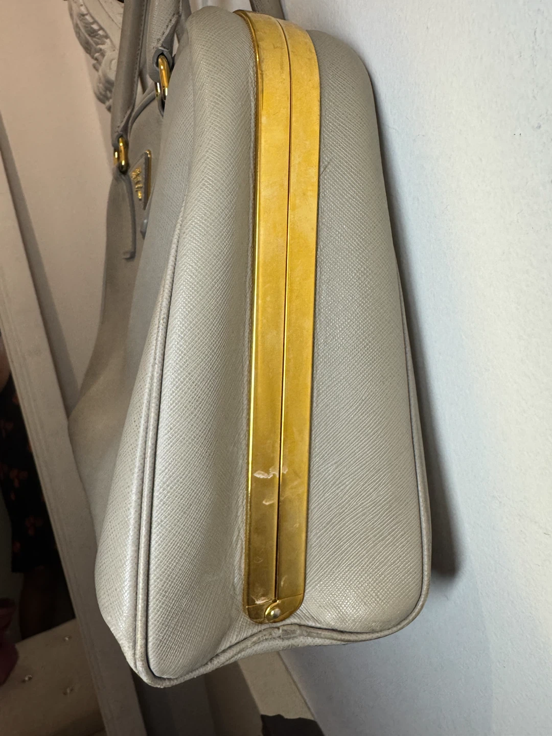 Prada Grey Leather Top Handle Bag - photo 3