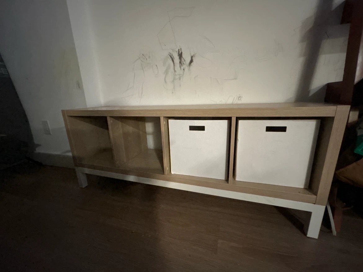 4-Cube Storage Organizer with White Bins - photo 2