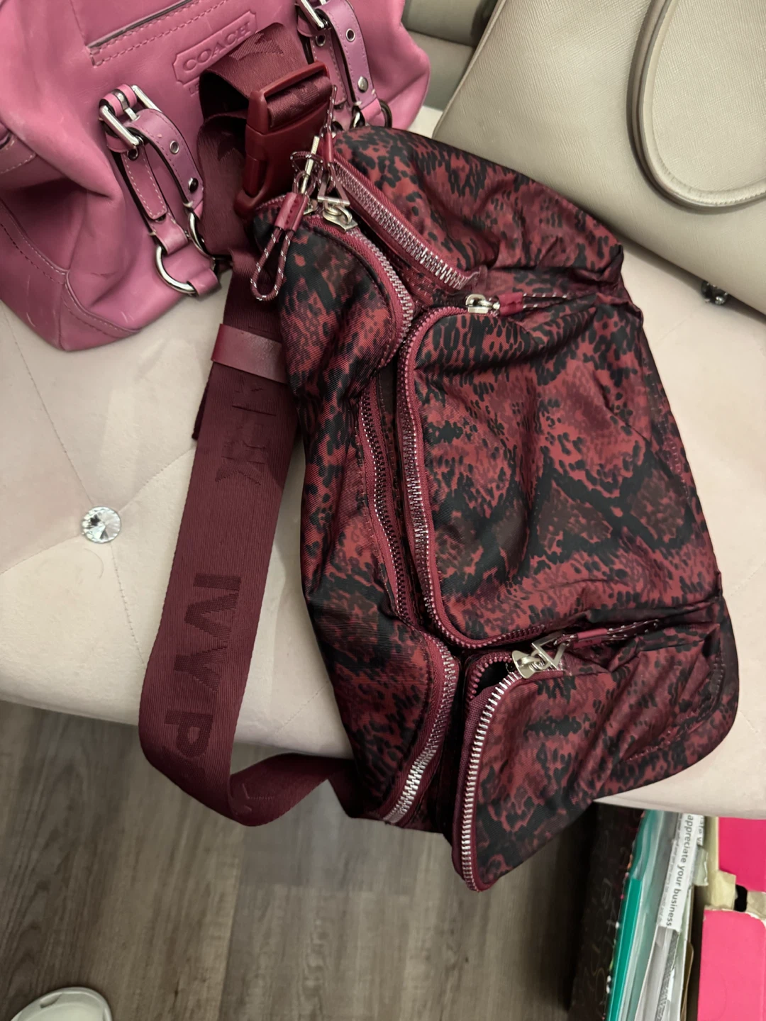 Ivy Park adidas belt bag Crossbody Bag - Red Snake Print