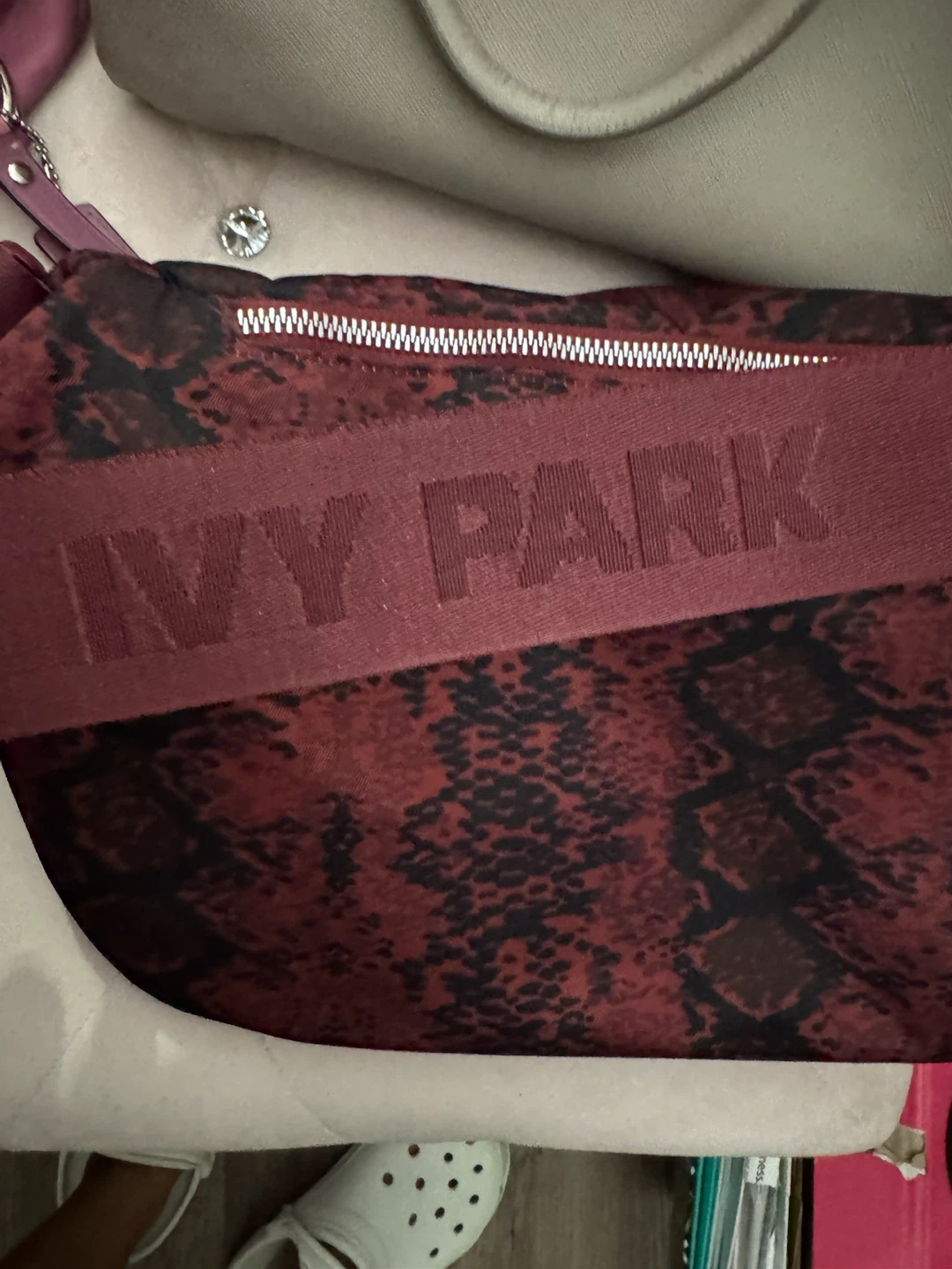 Ivy Park adidas belt bag Crossbody Bag - Red Snake Print - photo 2