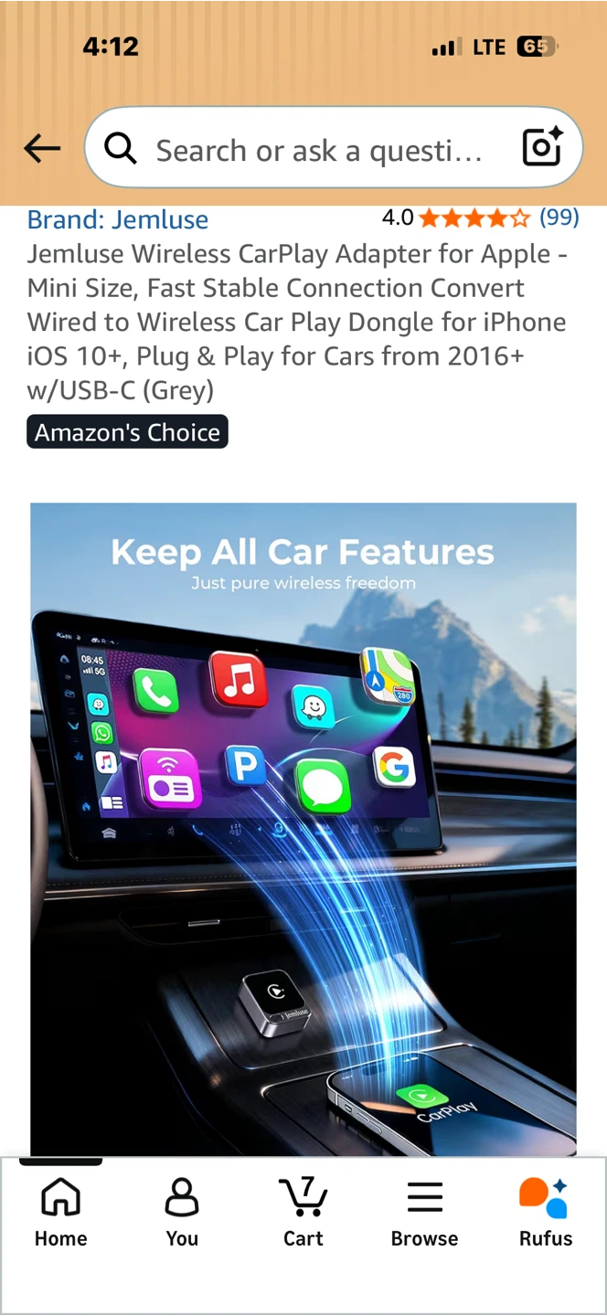 Jemluse Wireless CarPlay Adapter for Apple - Mini Size - photo 4