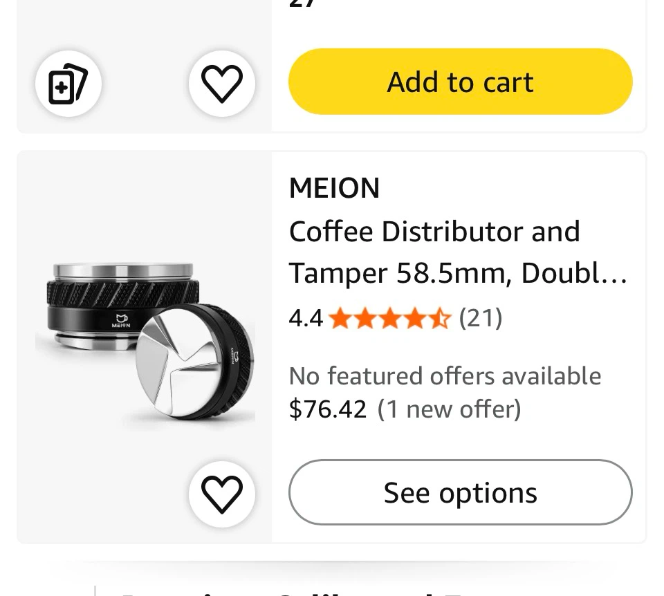 MEION Coffee Distributor and Tamper 58.5mm