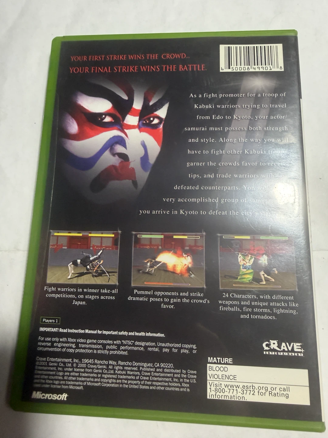 Kabuki Warriors Xbox Game - photo 2