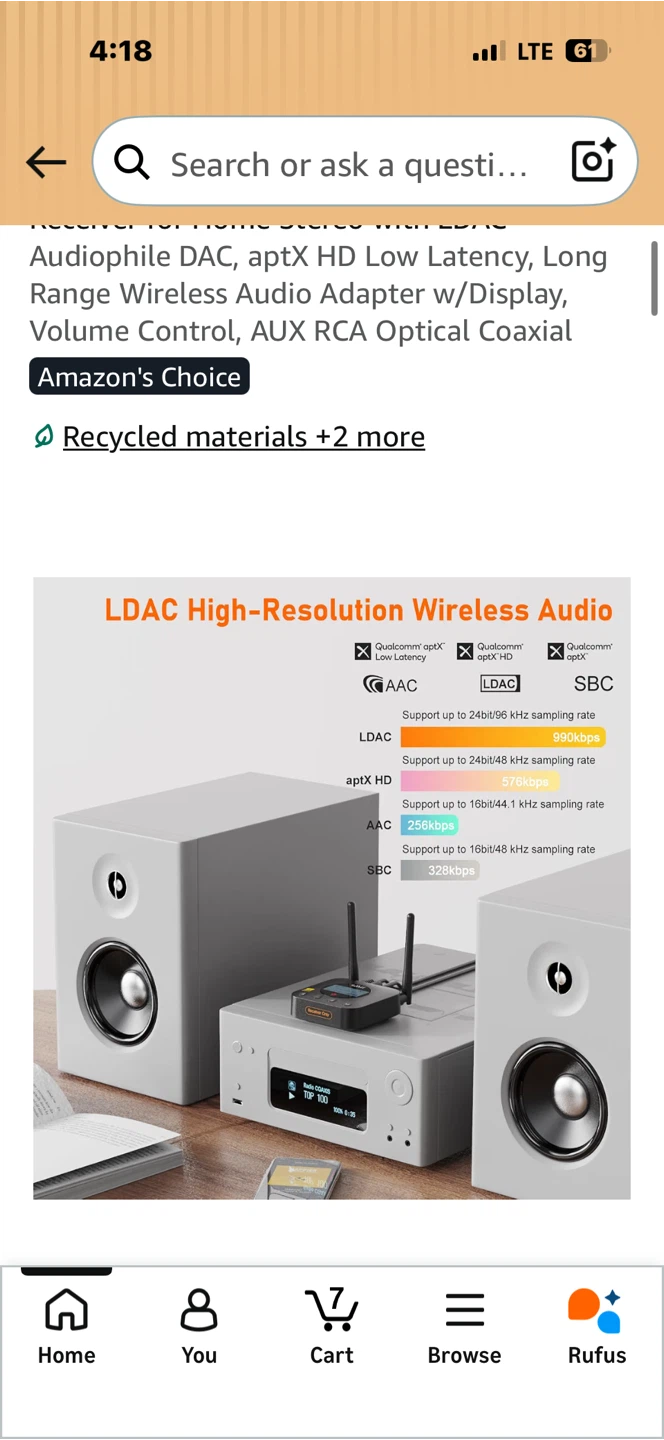 1Mii B06Pro+ Hi-Fi Bluetooth 5.3 Audio Receiver - photo 3