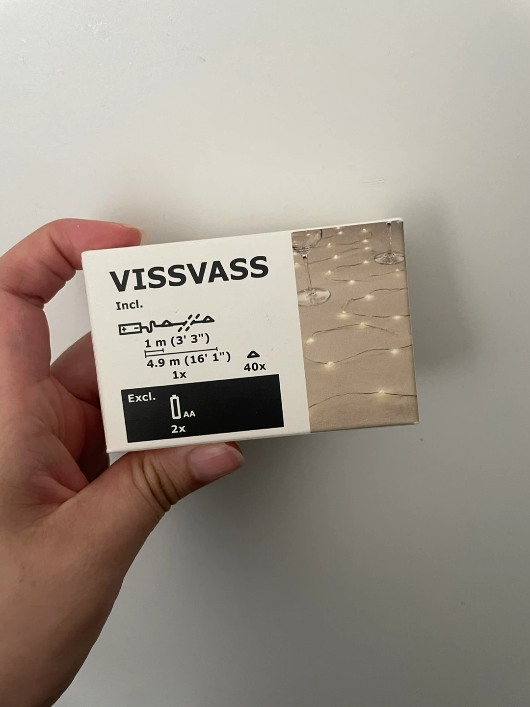 IKEA VISSVASS String Lights - 4.9m