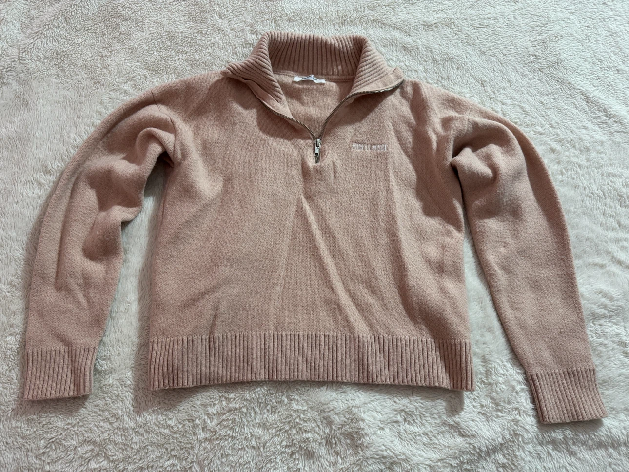 Pink 1/4 Zip Sweater