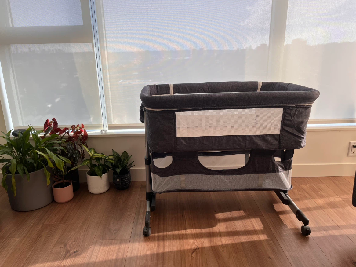 Dark Grey Bassinet with Wheels