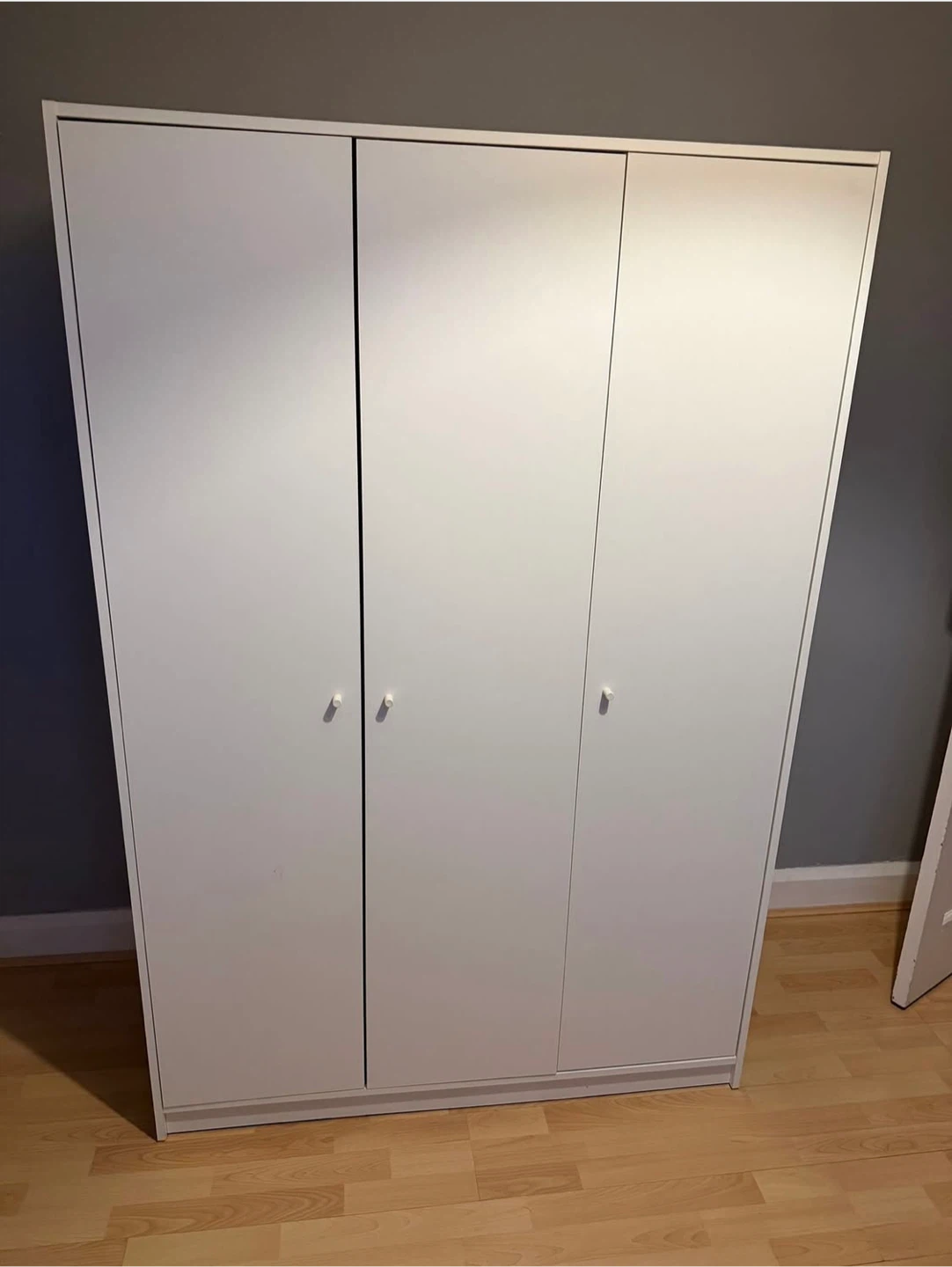 IKEA KLEPPSTAD Wardrobe with 3 doors, white