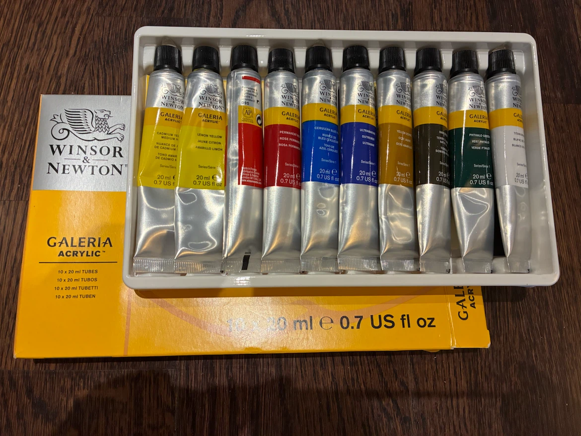 Winsor & Newton Galeria Acrylic Paint Set with Easel and Brushes - photo 2