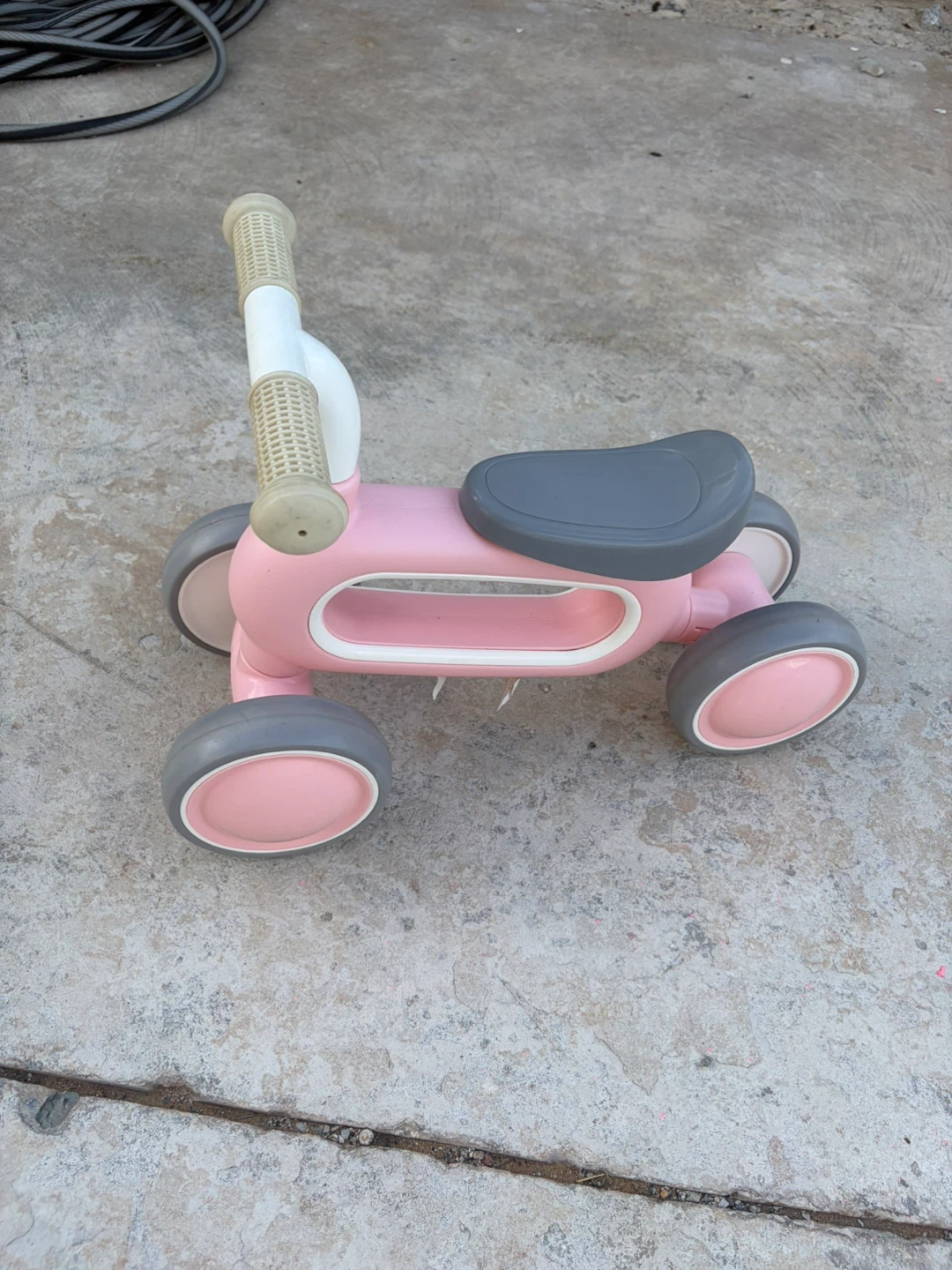 Pink Ride-On Toy Balance Bike for Toddlers