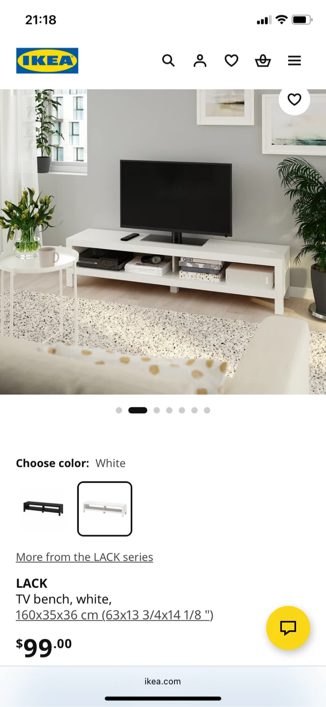 IKEA LACK TV Bench - White - photo 5